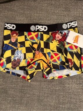 PSD X-Men Black & Yellow Comic Women’s Boyshort Panties Sz M